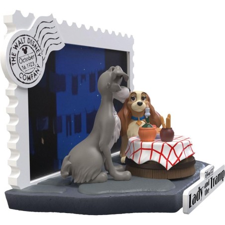 DISNEY 100EME ANNIV. - La Belle et le Clochard  - Diorama D-Stage 12cm 