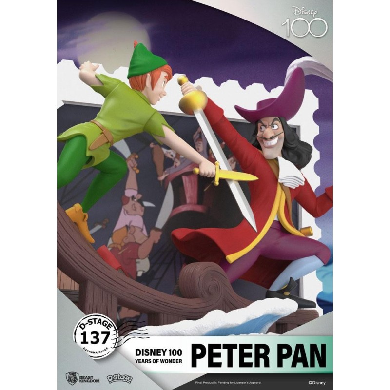DISNEY 100EME ANNIVERSAIRE - Peter Pan  - Diorama D-Stage 12cm 