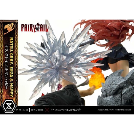 FAIRY TAIL -Natsu, Gray, Erza, Happy -Statue Del. Bonus Vers. 1/7 57cm 