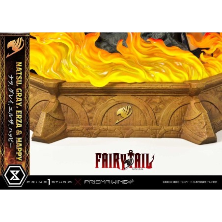 FAIRY TAIL -Natsu, Gray, Erza, Happy -Statue Del. Bonus Vers. 1/7 57cm 