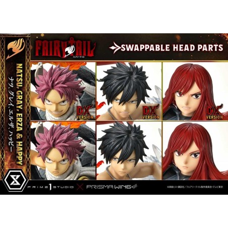FAIRY TAIL -Natsu, Gray, Erza, Happy -Statue Del. Bonus Vers. 1/7 57cm 