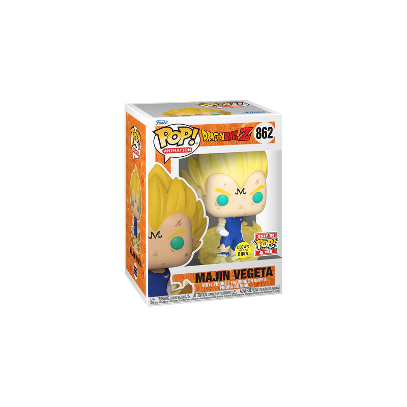 DRAGON BALL Z - Booble Head POP N°862 - Majin Vegeta (GW) +T-shirt (L) 
