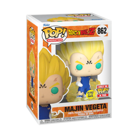 DRAGON BALL Z - Booble Head POP N°862 - Majin Vegeta (GW) +T-shirt (L) 