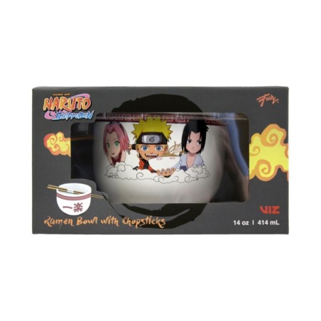 NARUTO - Bol à Ramen avec Baguette 414ml - Team Seven 