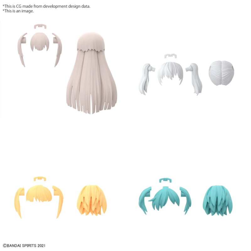 30MS - Option Hair Style Parts Vol.5 All 4 Types - Model Kit 