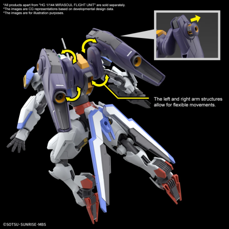 THE WITCH FROM MERCURY - HG 1/144 Mirasoul Flight Unit - Model Kit 