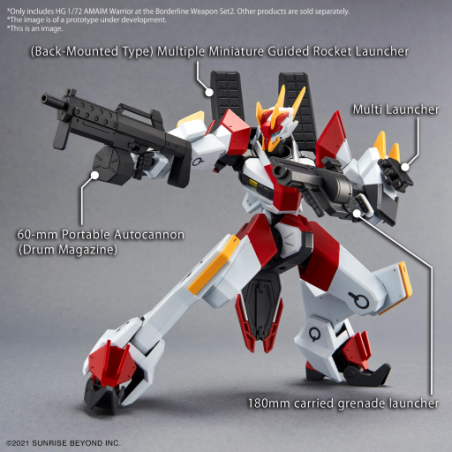 AMAIM -HG 1/72 AMAIM Warrior at the borderline Weapon Set 2 -Model Kit 
