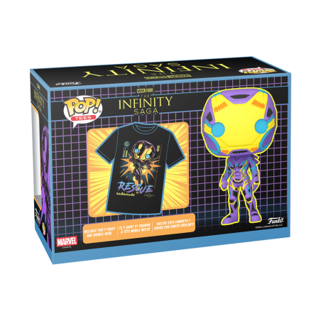 MARVEL - Booble Head POP N° 480 - Rescue Blacklight + Tee (S) 