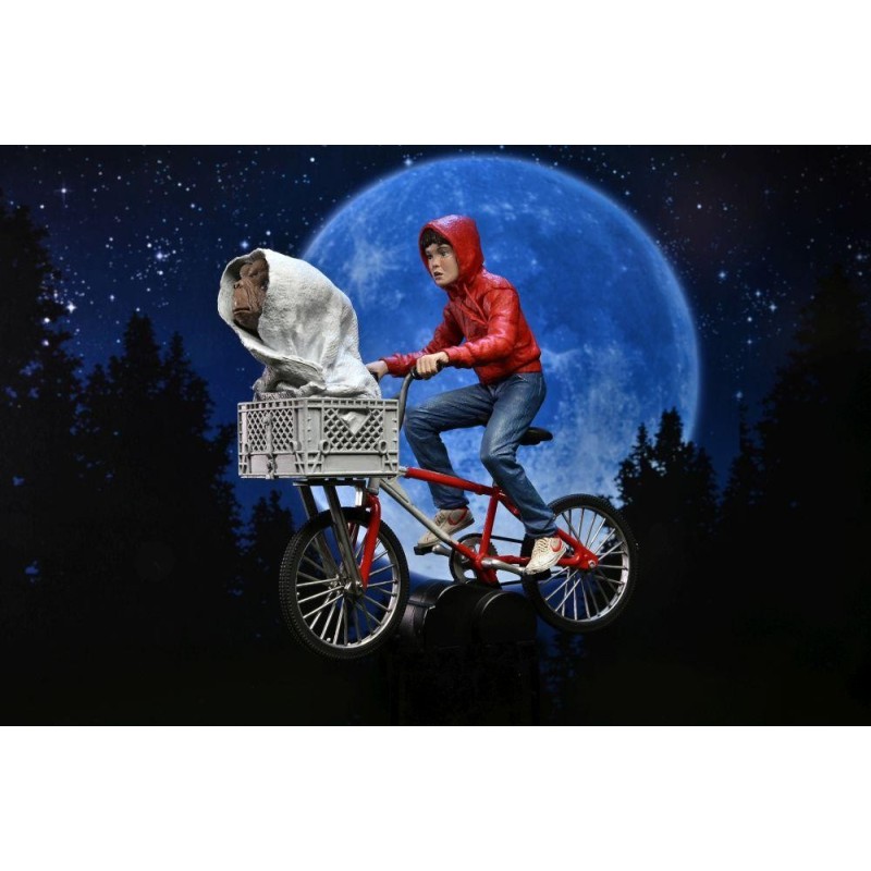 E.T. - Elliot et E.T. en vélo - Figurine 40ème anniversaire 18cm 
