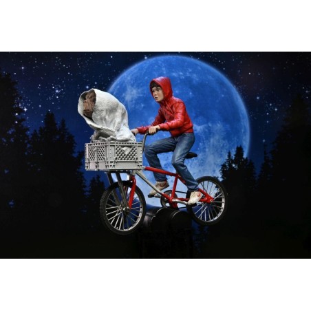 E.T. - Elliot et E.T. en vélo - Figurine 40ème anniversaire 18cm 