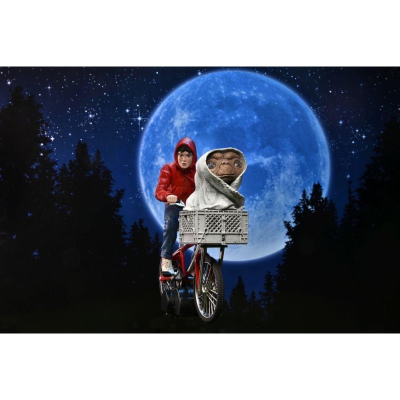 E.T. - Elliot et E.T. en vélo - Figurine 40ème anniversaire 18cm 