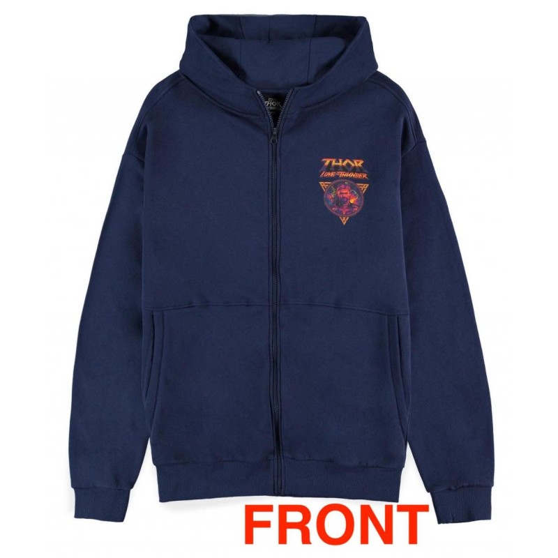 MARVEL - Thor: Love and Thunder - Sweat à Capuche Zipper Homme (2XL) 