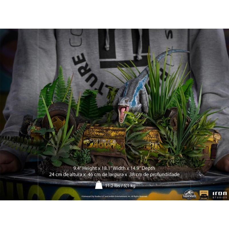 JURASSIC WORLD FALLEN KINGDOM - Blue Deluxe -Statue ArtScale 1/10 24cm 