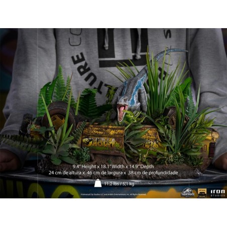 JURASSIC WORLD FALLEN KINGDOM - Blue Deluxe -Statue ArtScale 1/10 24cm 