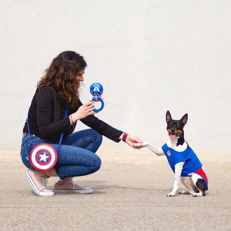 AVENGERS - Captain America - Jouet - Anneau de Dentition pour Chien 