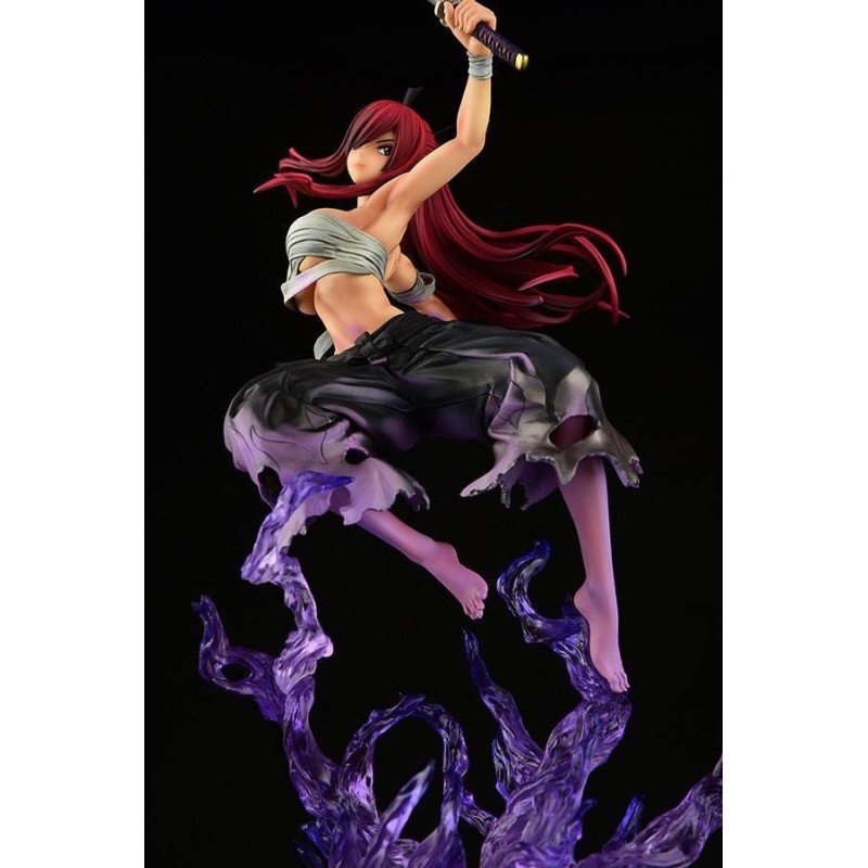 FAIRY TAIL-Erza Scarlet Samurai Ver. Shikkoku -Statuette OrcaToys 43cm 