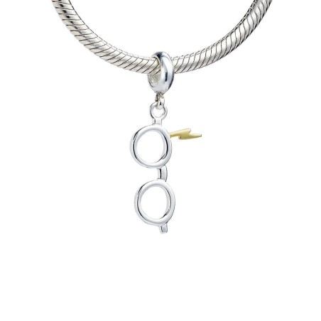 HARRY POTTER - Eclair & Lunettes - Charme Pendentif pour Bracelet 