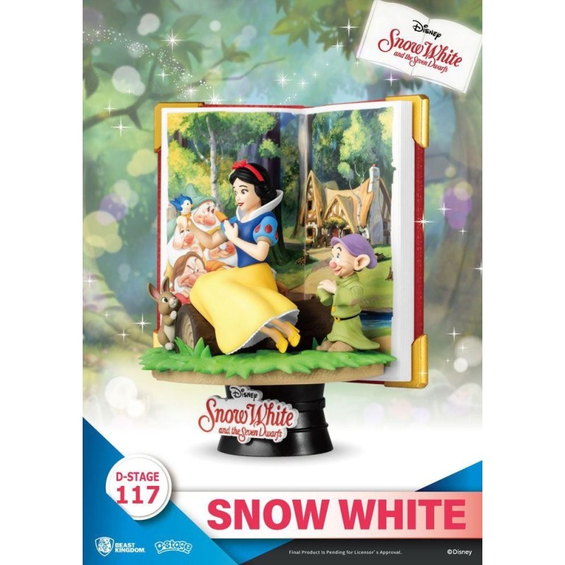 DISNEY - Blanche Neige -Statuette D-Stage Book Series Diorama PVC 13cm 