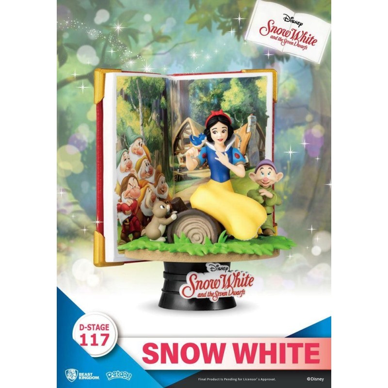 DISNEY - Blanche Neige -Statuette D-Stage Book Series Diorama PVC 13cm 