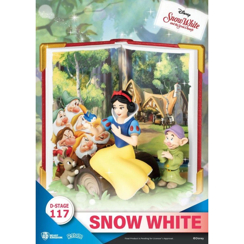 DISNEY - Blanche Neige -Statuette D-Stage Book Series Diorama PVC 13cm 