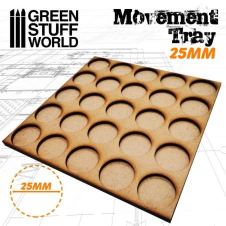 Plateaux de Mouvement MDF 25mm 5x5Hordes en Ligne