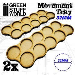 Plateaux de Mouvement MDF 32mm x10 - Skirmish