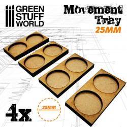 Plateaux de Mouvement MDF 25mm 2x1Hordes en Ligne 2