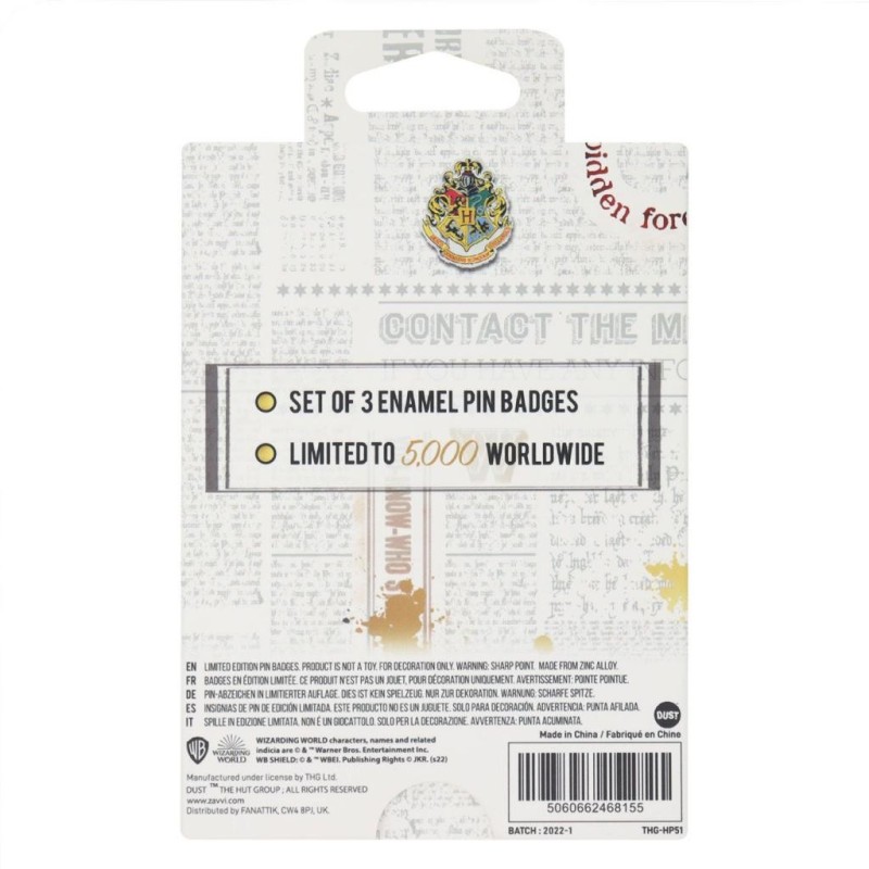 HARRY POTTER - Set de 3 Pin's - Edition Limitée 