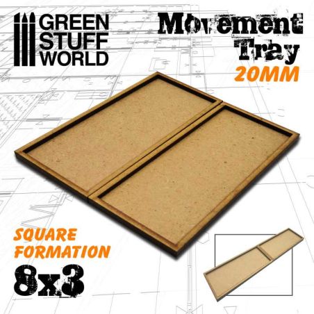Plateaux de Mouvement MDF 20mm 8x3