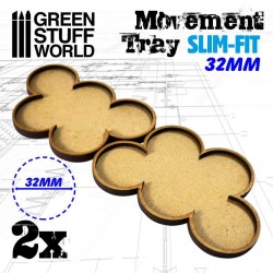 Plateaux de Mouvement MDF 32mm x 5 - Skirmish 2