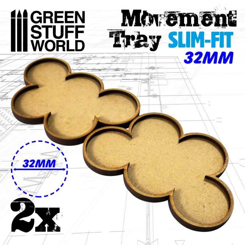 Plateaux de Mouvement MDF 32mm x 5 - Skirmish