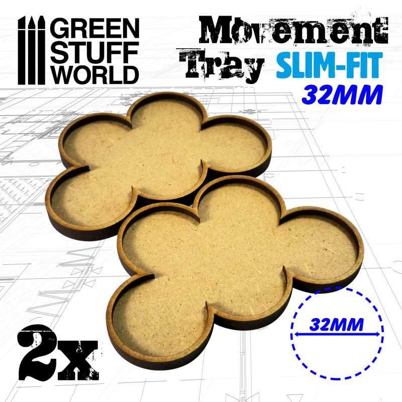 Plateaux de Mouvement MDF 32mm x 5 - Skirmish
