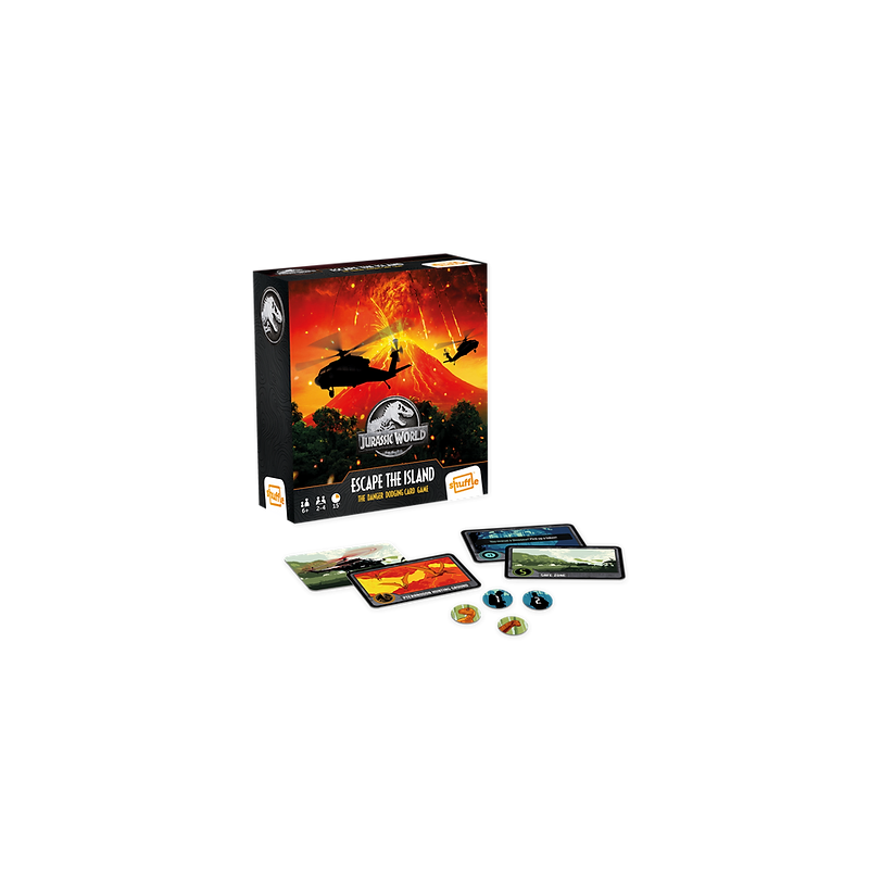JURASSIC WORLD - Shuffle - Escape Island - Jeu de cartes FR/NL 