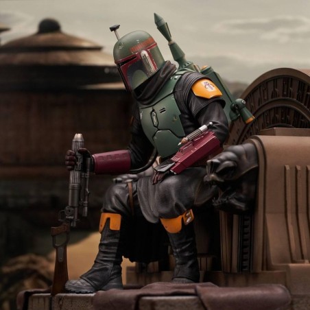 STAR WARS - Boba Fett on Throne - Figurine Gentle Giant 24cm 