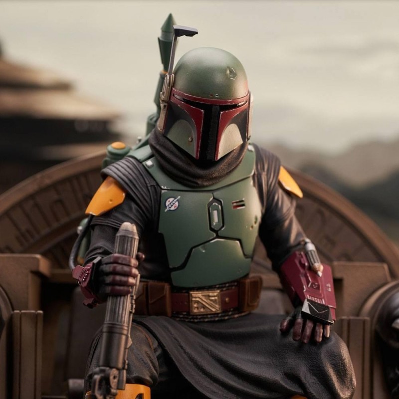 STAR WARS - Boba Fett on Throne - Figurine Gentle Giant 24cm 