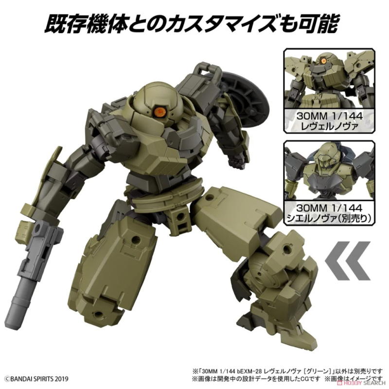 GUNDAM - 30mm 1/144 bEXM-28 Revernova Green - Model Kit 
