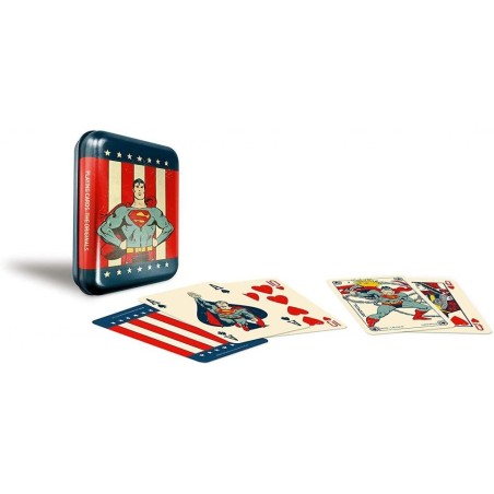 DC COMICS - Superman - Jeu de Carte Boite Métallique 