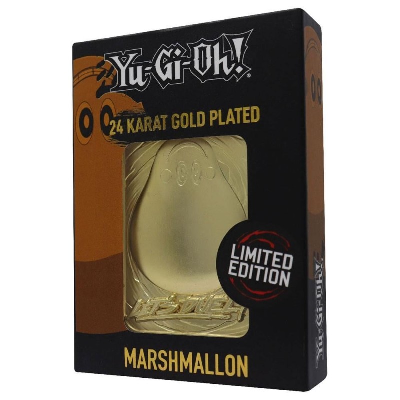 YU-GI-OH! - Marshmallon - Carte en métal plaqué or collector 