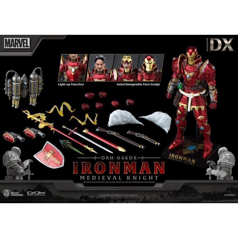 MARVEL - Medieval Knight Iron Man DLX - Figurine Dynamic Heroes 20cm 