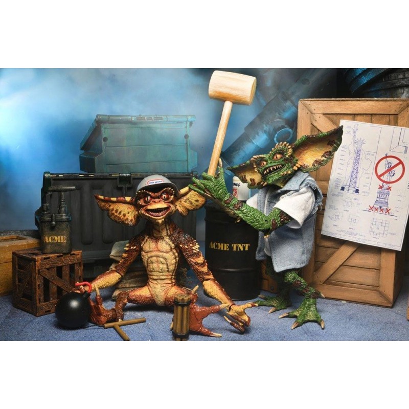 GREMLINS - Ultimate Demolition Gremlins - 2 Figurines articulées 15cm 