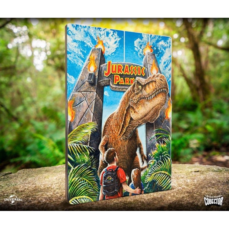 JURASSIC PARK - Gates - Poster WoodArts 3D en bois '30x40cm' 