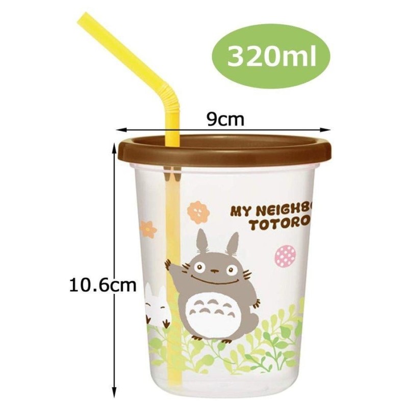 STUDIO GHIBLI - Totoro - Set de 3 Gobelet avec paille 320ml 