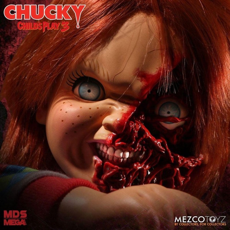 CHUCKY - Child's Play 3 - Poupée parlante Pizza Face Chucky - 38cm 