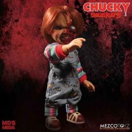 CHUCKY - Child's Play 3 - Poupée parlante Pizza Face Chucky - 38cm 