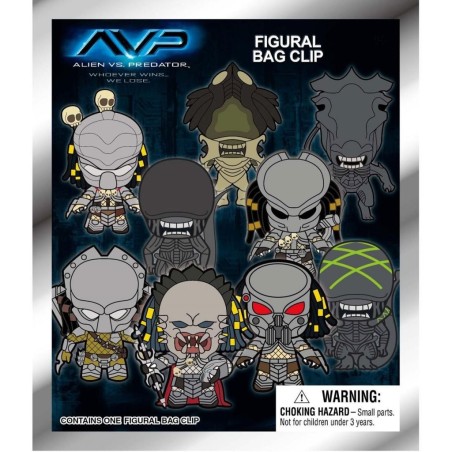ALIENS vs PREDATOR - 3D Foam Bag Clip (Display 24 Pcs) 
