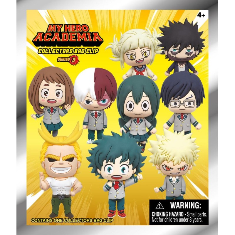 MY HERO ACADEMIA - Series 3 - 3D Foam Bag Clip (Display 24 Pcs) 