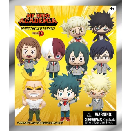 MY HERO ACADEMIA - Series 3 - 3D Foam Bag Clip (Display 24 Pcs) 