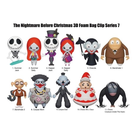 DISNEY - NBC Series 7 - 3D Foam Bag Clip (Display 24 Pcs) 