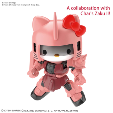 GUNDAM - SDC Silhouette Hello Kitty Char's Zaku II  PINK 