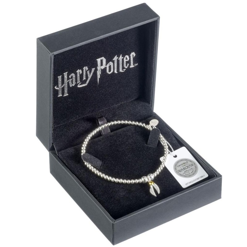HARRY POTTER - Vif d'Or - Bracelet à Perles + Charme en Cristal 